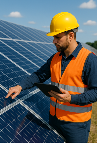worker monitoring solar panel 338x498 worker monitoring solar panel 338x498